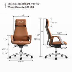 SERENE, Napa Leather Executive Office Chair