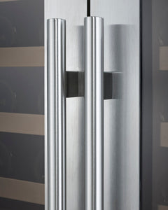 47" Wide FlexCount II Tru-Vino 242 Bottle Four Zone Stainless Steel Side-by-Side Wine Refrigerator