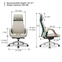 SERENE, Napa Leather Executive Office Chair