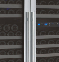 47" Wide FlexCount II Tru-Vino 349 Bottle Three Zone Stainless Steel Side-by-Side Wine Refrigerator