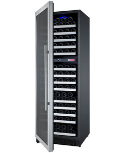 24" Wide FlexCount II Tru-Vino 172 Bottle Dual Zone Stainless Steel Left Hinge Wine Refrigerator