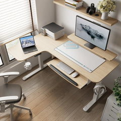 L-Shaped Standing Desk with Accessories Set (60"x23")