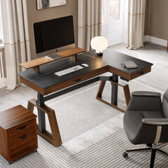 Ark Pro L-Shaped Standing Desk (Sintered Stone)
