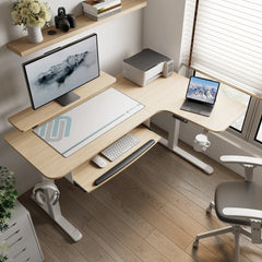 L-Shaped Standing Desk with Accessories Set (60"x23")