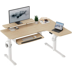 L-Shaped Standing Desk with Accessories Set (60"x23")