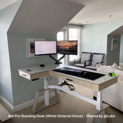 Ark Pro L-Shaped Standing Desk (Sintered Stone)