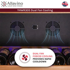 63" Wide Vite II Tru-Vino 554 Bottle Dual Zone Stainless Steel Side-by-Side Wine Refrigerator