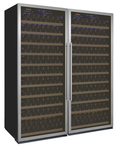 63" Wide Vite II Tru-Vino 554 Bottle Dual Zone Stainless Steel Side-by-Side Wine Refrigerator