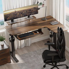 L-Shaped Standing Desk with Accessories Set (60"x23")
