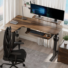 L-Shaped Standing Desk with Accessories Set (60"x23")
