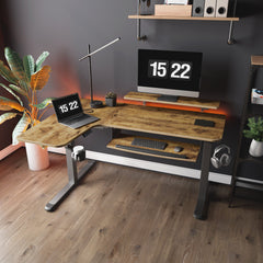 L-Shaped Standing Desk with Accessories Set (60"x23")
