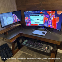 Ark Pro L-Shaped Standing Desk (Sintered Stone)