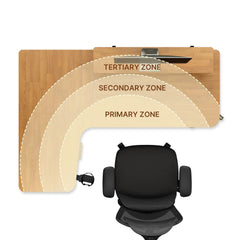 L-Shaped Standing Desk with Accessories Set (60"x23")