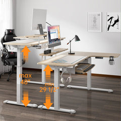 L-Shaped Standing Desk with Accessories Set (60"x23")