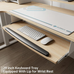 L-Shaped Standing Desk with Accessories Set (60"x23")