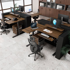 L-Shaped Standing Desk with Accessories Set (60"x23")