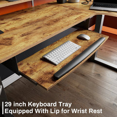 L-Shaped Standing Desk with Accessories Set (60"x23")
