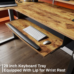 L-Shaped Standing Desk with Accessories Set (60"x23")