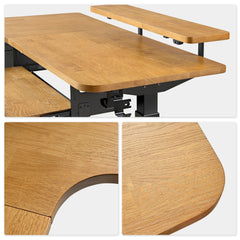 L-Shaped Standing Desk with Accessories Set (60"x23")