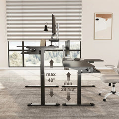 L-Shaped Standing Desk with Accessories Set (60"x23")