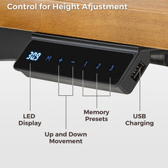 L-Shaped Standing Desk with Accessories Set (60"x23")