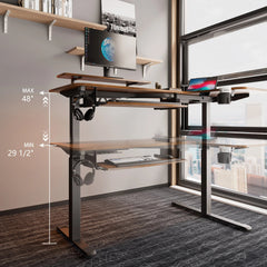 L-Shaped Standing Desk with Accessories Set (60"x23")