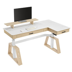 Ark Pro L-Shaped Standing Desk (Sintered Stone)