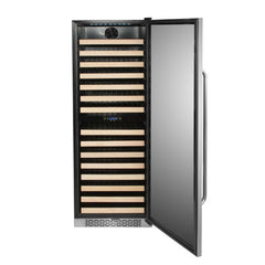 Whynter - 164 Bottle Built-in Stainless Steel Dual Zone Compressor Wine Refrigerator | BWR-1642DZ