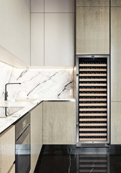 Whynter - 166 Bottle Built-in Stainless Steel Compressor Wine Refrigerator | BWR-1662SD