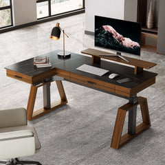 Ark Pro L-Shaped Standing Desk (Sintered Stone)