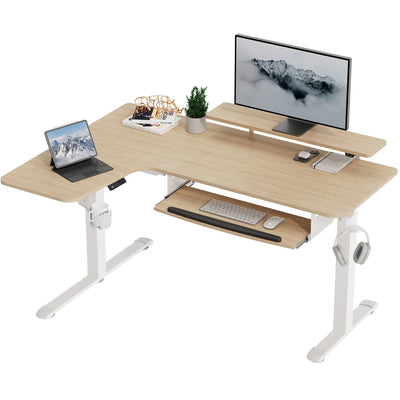 L-Shaped Standing Desk with Accessories Set (60