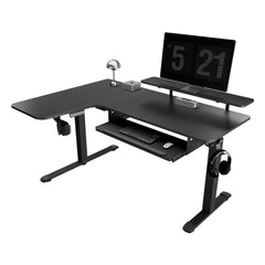 L-Shaped Standing Desk with Accessories Set (60"x23")