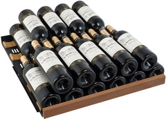 Reserva Series 172 Bottle Dual Zone Built-in Wine Refrigerator with Black Metal Door - Left Hinge