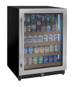 24" Wide Reserva Series Stainless Steel Right Hinge Beverage Center