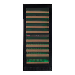 Reserva Series 119 Bottle 55" Tall Dual Zone Right Hinge Black Glass Wine Refrigerator