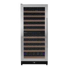 Reserva Series 119 Bottle 55" Tall Dual Zone Left Hinge Stainless Steel Wine Refrigerator