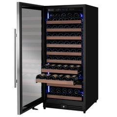 Reserva Series 119 Bottle 55" Tall Single Zone Left Hinge Stainless Steel Wine Refrigerator