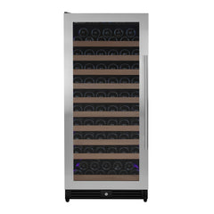 Reserva Series 119 Bottle 55" Tall Single Zone Left Hinge Stainless Steel Wine Refrigerator
