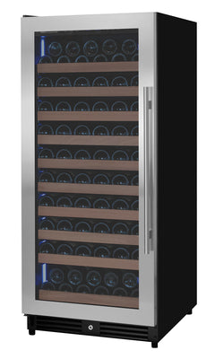 Reserva Series 119 Bottle 55" Tall Single Zone Left Hinge Stainless Steel Wine Refrigerator