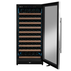 Reserva Series 119 Bottle 55" Tall Single Zone Right Hinge Stainless Steel Wine Refrigerator