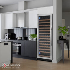 Reserva Series 163 Bottle 71" Tall Single Zone Left Hinge Stainless Steel Wine Refrigerator
