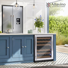 Reserva Series - 51 Bottle Dual Zone Built-in Luxury Wine Refrigerator with Stainless Steel Door - Right Hinge