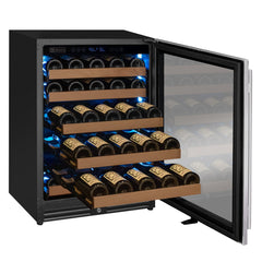 Reserva Series - 51 Bottle Single Zone Built-in Luxury Wine Refrigerator with Stainless Steel Door - Right Hinge