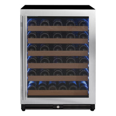 Reserva Series - 51 Bottle Single Zone Built-in Luxury Wine Refrigerator with Stainless Steel Door - Right Hinge