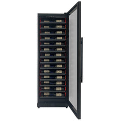 Reserva Series 67 Bottle 71" Tall Single Zone Right Hinge Black Shallow Wine Refrigerator Console