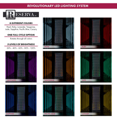 Reserva Series 67 Bottle 71" Tall Single Zone Left Hinge Black Shallow Wine Refrigerator Console