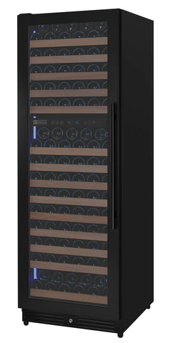 Reserva Series 172 Bottle Dual Zone Built-in Wine Refrigerator with Black Metal Door - Left Hinge