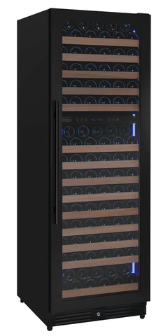 Reserva Series 172 Bottle Dual Zone Built-in Wine Refrigerator with Black Metal Door - Right Hinge