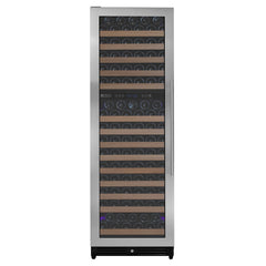 Reserva Series 172 Bottle Dual Zone Built-in Wine Refrigerator with Stainless Steel Door - Left Hinge