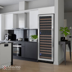 Reserva Series 172 Bottle Dual Zone Built-in Wine Refrigerator with Stainless Steel Door - Left Hinge